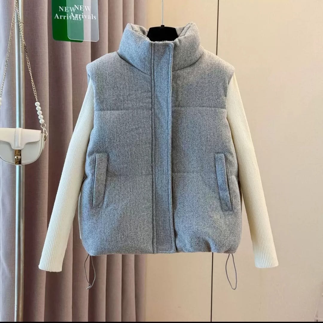 жилетка женская,жилет женский,теплый жилет,двусторонний жилет,жилет серый