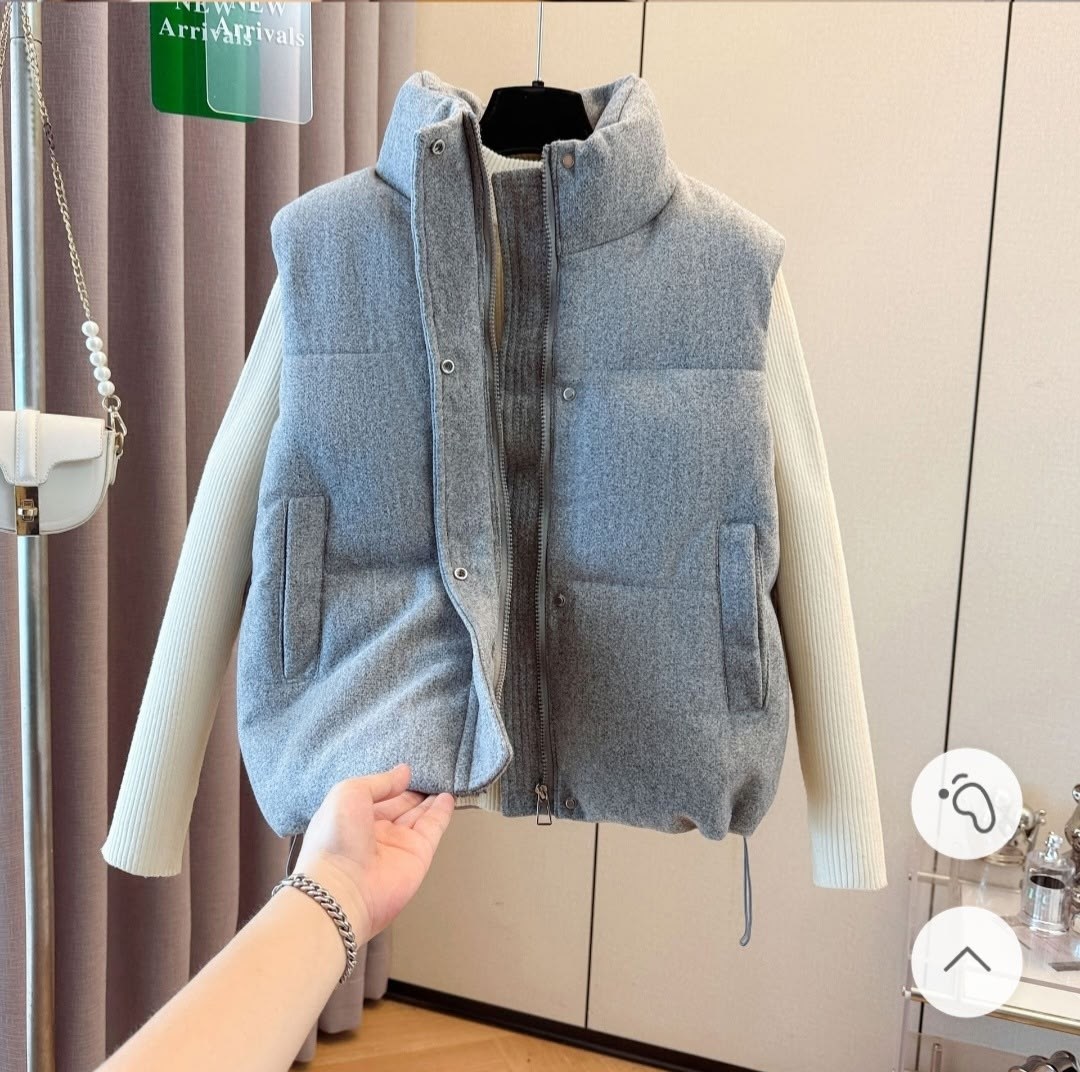 жилетка женская,жилет женский,теплый жилет,двусторонний жилет,жилет серый