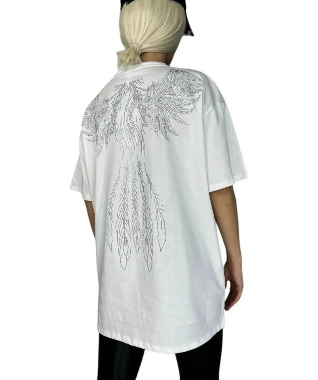 футболки женская оверсайз,футболка базовая со стразами оверсайз,футболка оверсайз со стразам,футболка женская,футболка женская со стразами