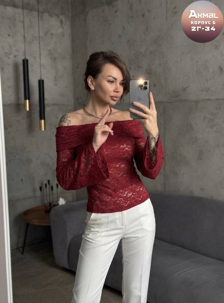 блузка женская нарядная гипюровая бордовая с топом urs,блузка женская гипюровая,элегантная блузка женская нарядная из тонкого гипюра,элегантная блузка женская нарядная из тонкого гипюра в белом цвете,