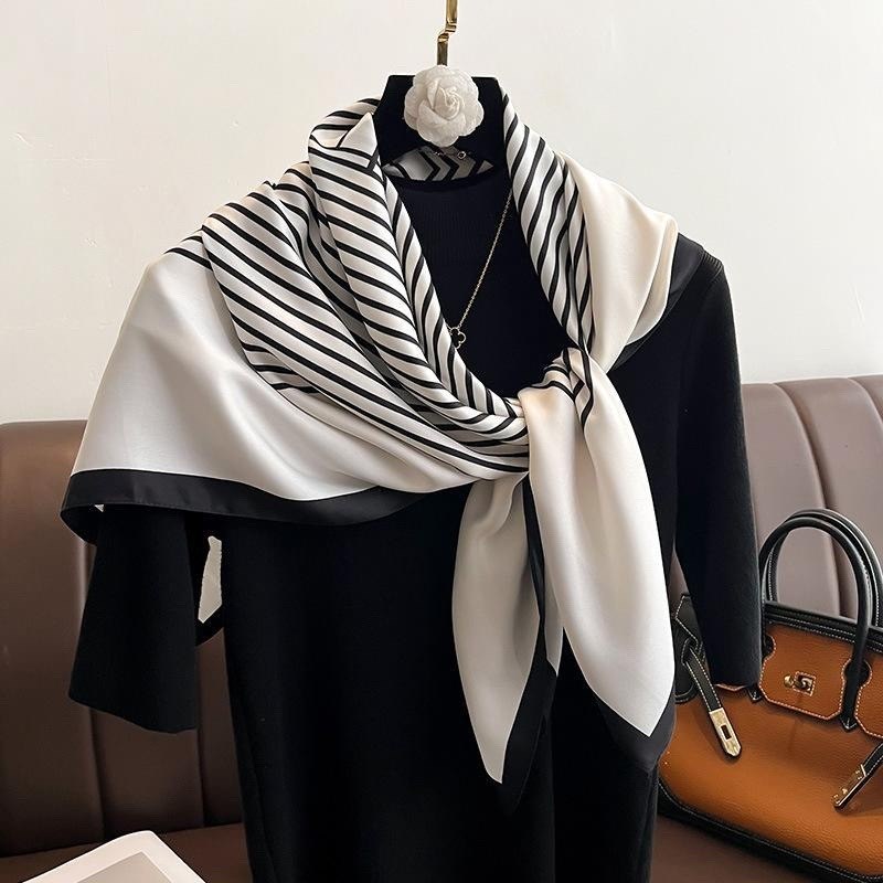 женский шелковый шарф,шелковый шарф,платок в полоску,платки шелковый на голову и шею,шарф женские