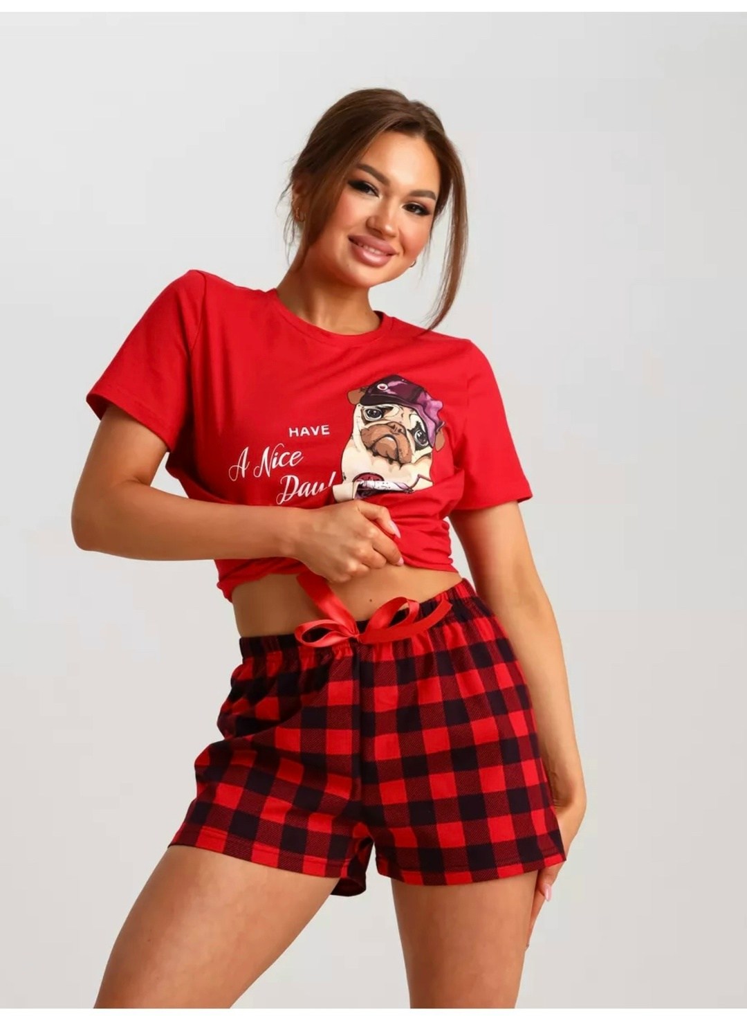 пижама женская с шортами modellini 1604,пижама женская с шортами,пижама женская,пижама с шортами,женская пижама с футболкой и шортами