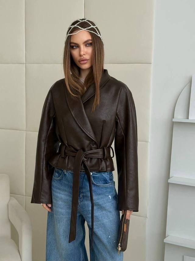кожаная куртка,женская кожаная куртка,кожаная куртка женская hers 52726 коричневая m,куртка стильная,косуха куртка