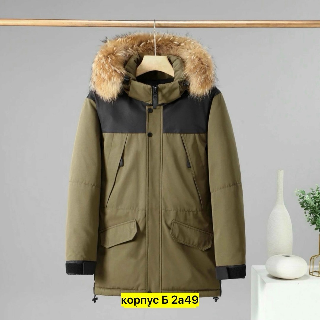 пуховики мужские,куртка зимняя,парка мужская,куртка зимняя мужская удлиненная с мехом хаки цвета 2159-1ts, 52,куртка зимняя mtforce мужская удлиненная с мехом цвета хаки