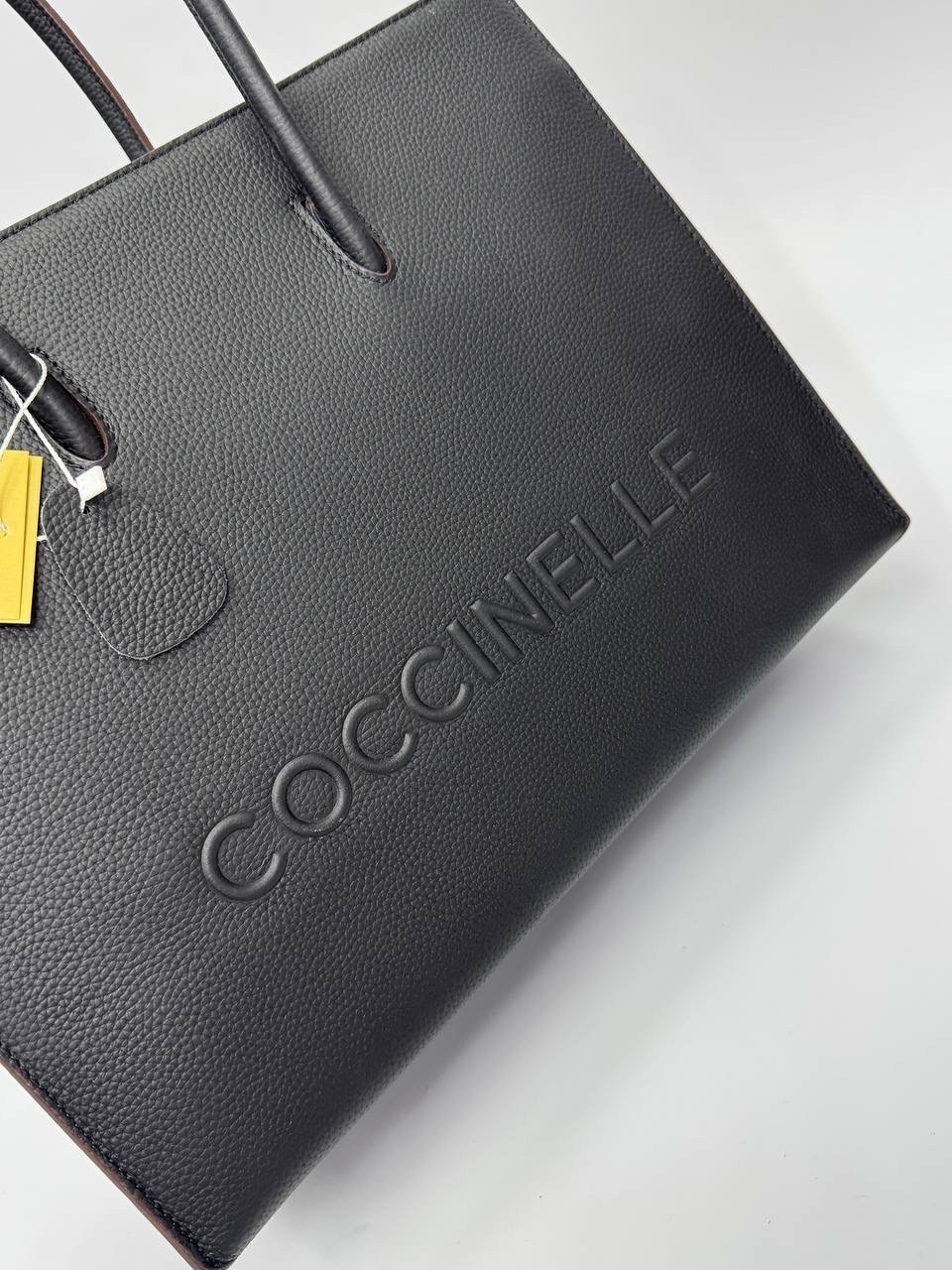 сумка-шопер myrtha из зернистой кожи с логотипом макси coccinelle коричневый,coccinelle сумка,coccinelle сумка на плечо шоппер myrtha maxi log,coccinelle сумка на плечо шоппер,женская сумка