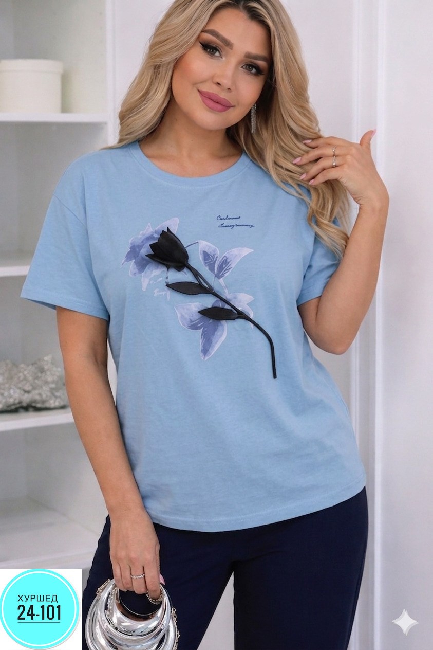 футболки женская,футболка женская голубая,футболки для женщин,одежда для женщин,блуза свободного кроя