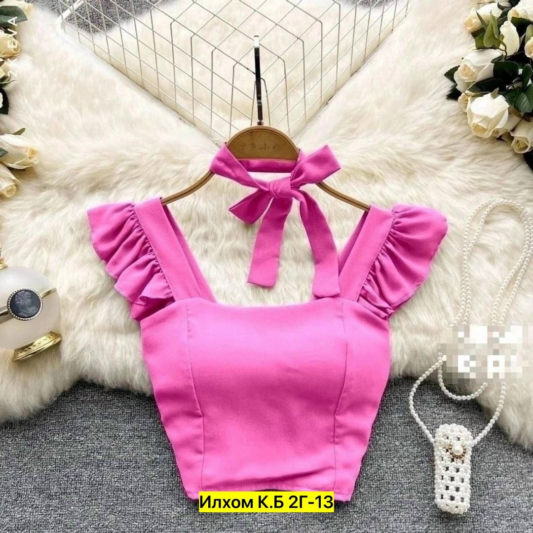 топ женский,женский короткий топ,,топ с рюшей