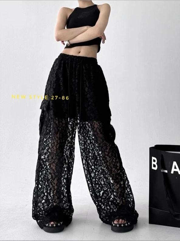 брюки кружевные прозрачные гипюровые,брюки с кружевом,брюки прямые из кружева mollis,кружевные брюки,кружевные штаны