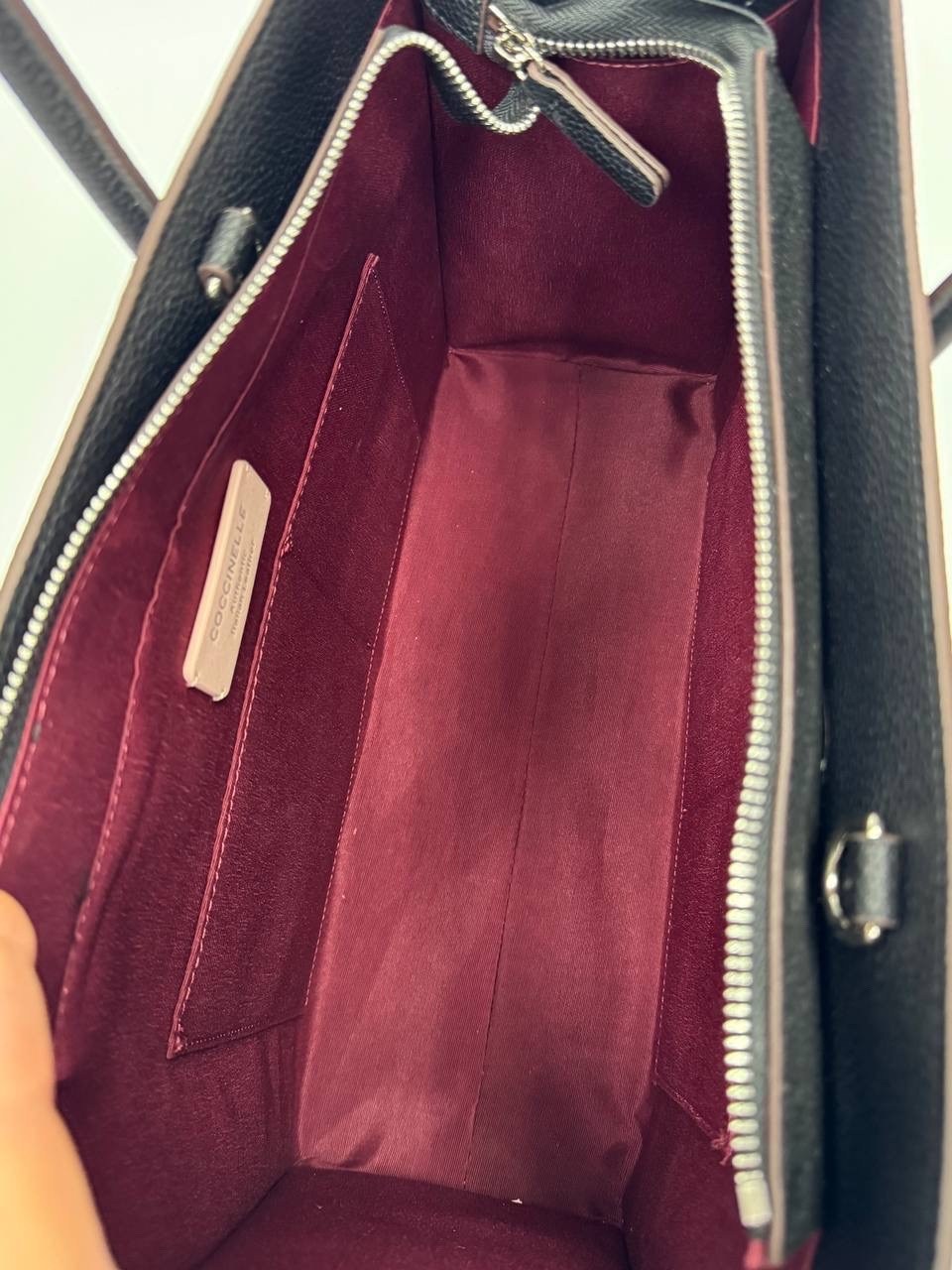 сумка-шопер myrtha из зернистой кожи с логотипом макси coccinelle коричневый,coccinelle сумка,coccinelle сумка на плечо шоппер myrtha maxi log,coccinelle сумка на плечо шоппер,женская сумка