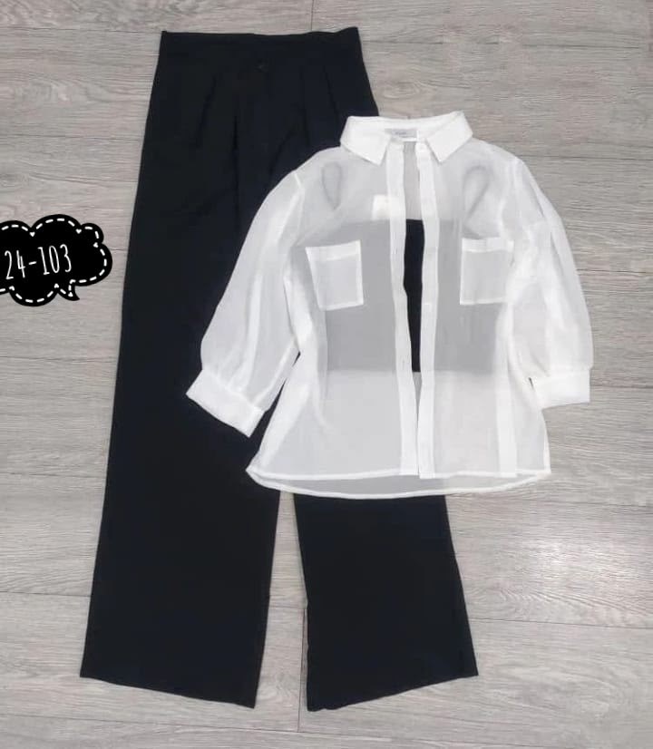 шифоновая блузка с v-образным вырезом и брюки,костюм школьный,костюм для школы,костюм школьный для девочки,костюм с брюками и блузкой