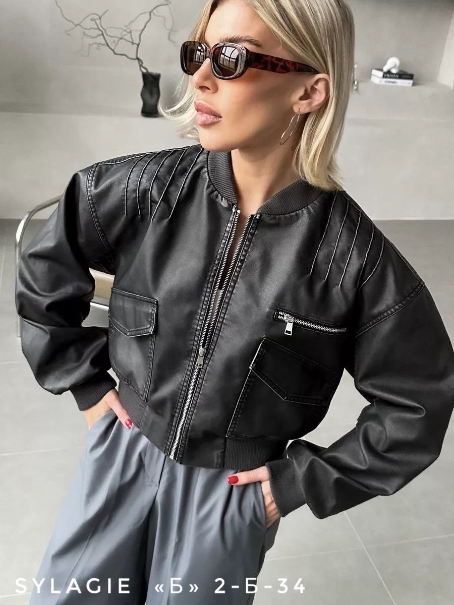 бомбер кожаный,бомбер кожаный укороченный оверсайз куртка duna,кожаная куртка бомбер женская,куртка косуха,женская кожаная куртка-бомбер bigtree