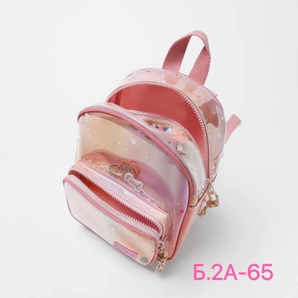 розовый рюкзак зара,сумка для девочек детская,рюкзак для девочек,рюкзак прозрачный детский,розовый рюкзак