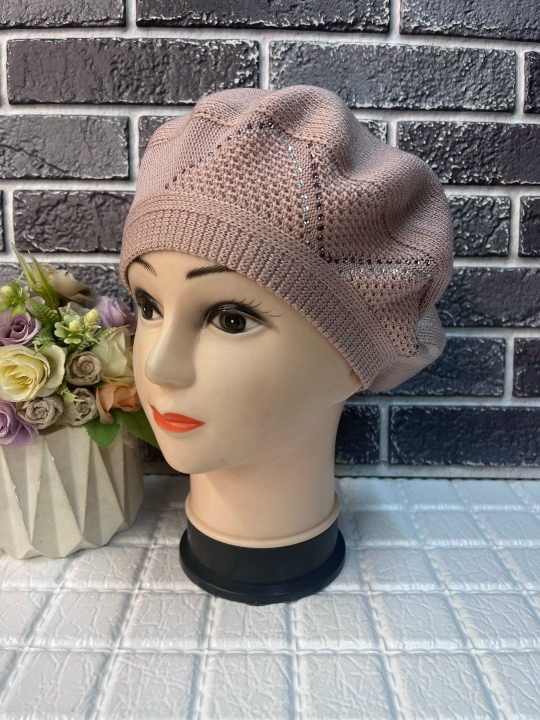 берет женский,шапка для женщин,женская шапка,берет двойной,беретка женская