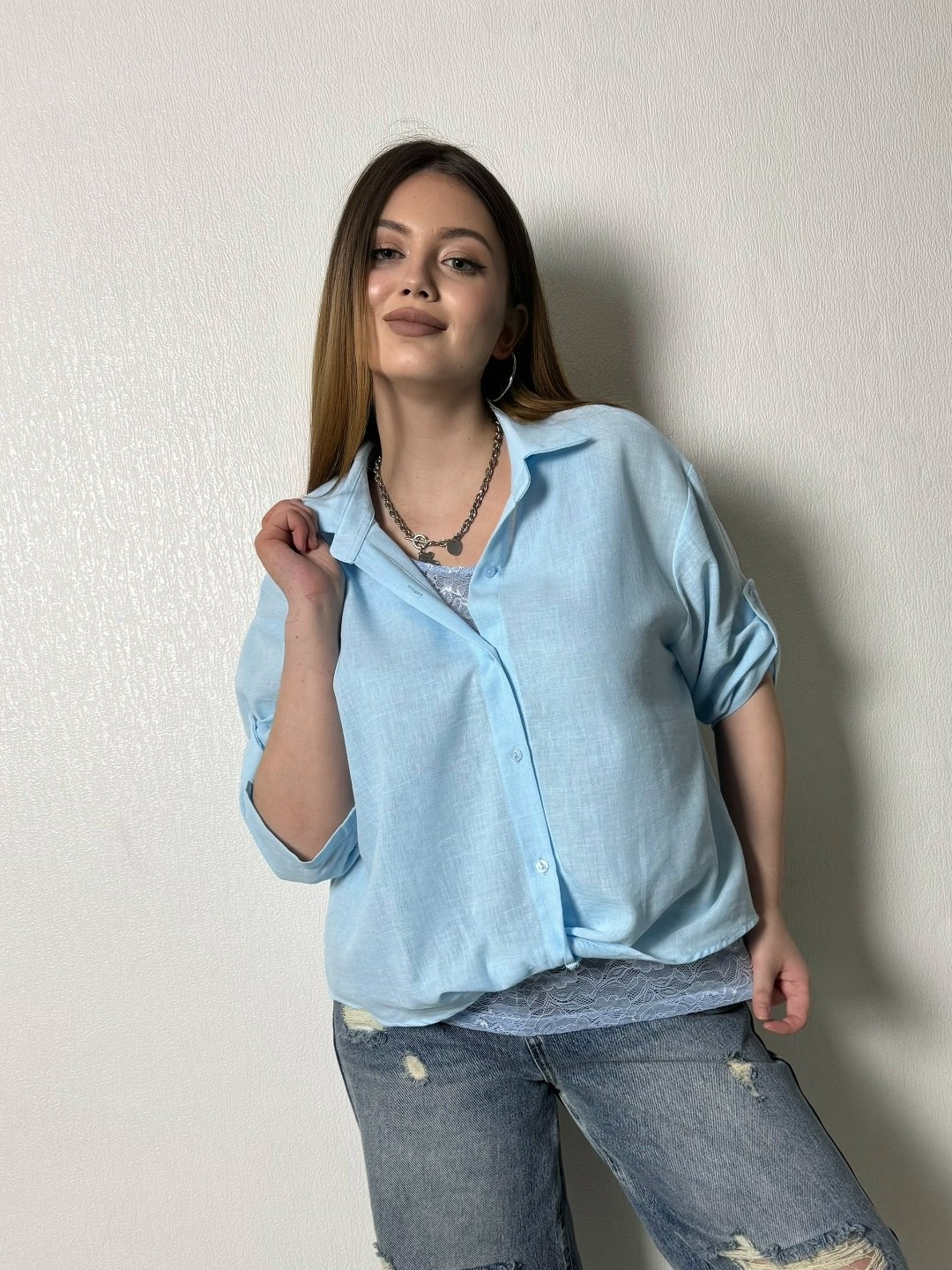 женская рубашка,рубашка женская голубая,рубашка голубая,рубашка стильная,блузка голубая