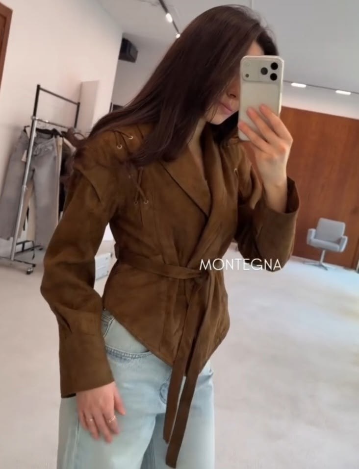 куртка замшевая жакет премиум x'zotic,куртка замшевая жакет премиум line xz 325217125,замшевая куртка,куртка замшевая женская,куртка замшевая жакет премиум line xz серо-коричневая