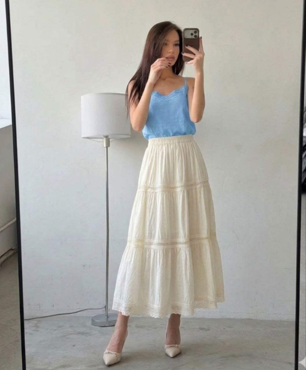 белая юбка,юбка с оборками,юбка,юбка макси,длинная юбка