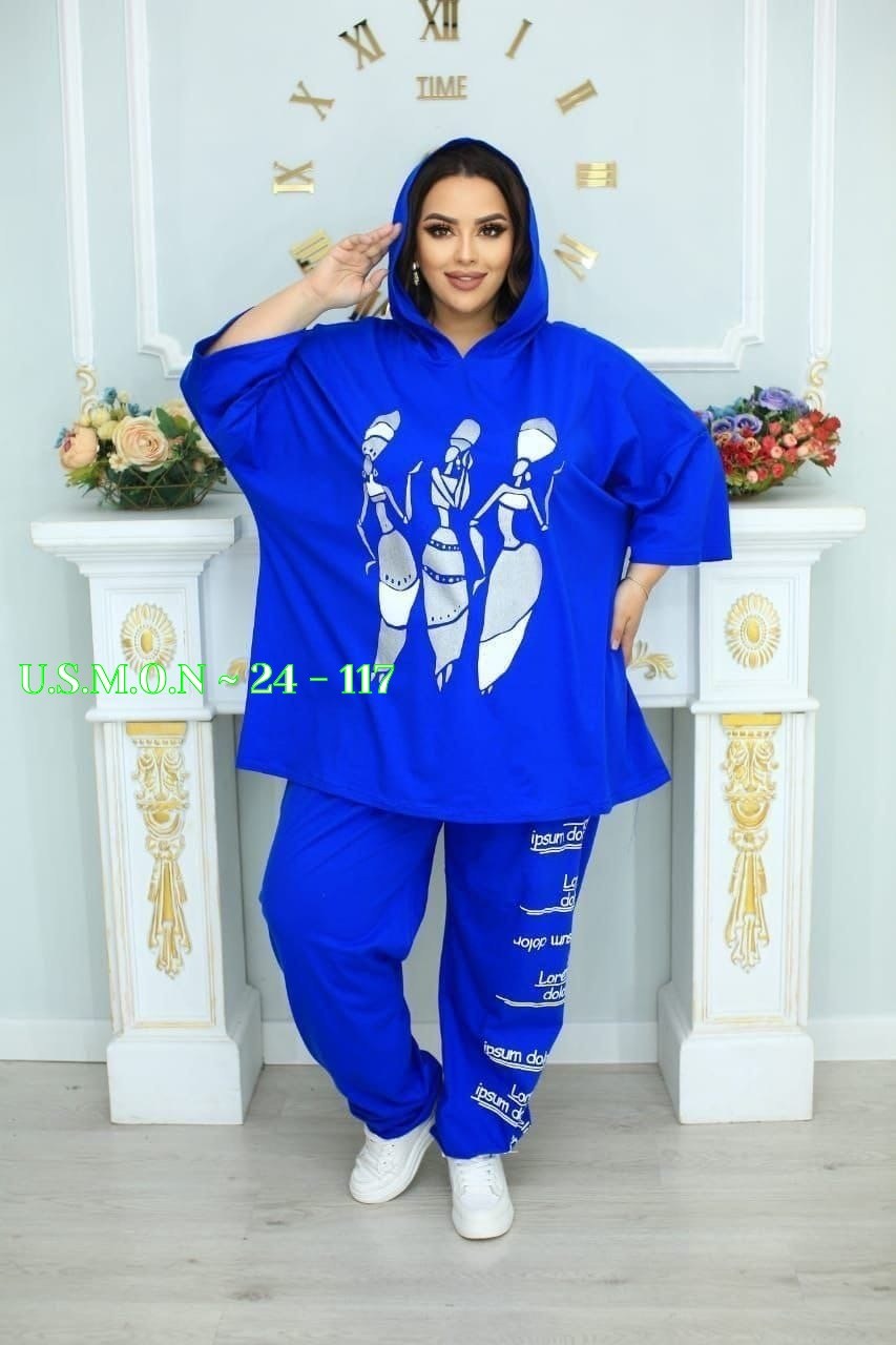 женский спортивный костюм больших размеров,женские костюмы,одежда больших размеров,костюм двойка,костюм синий