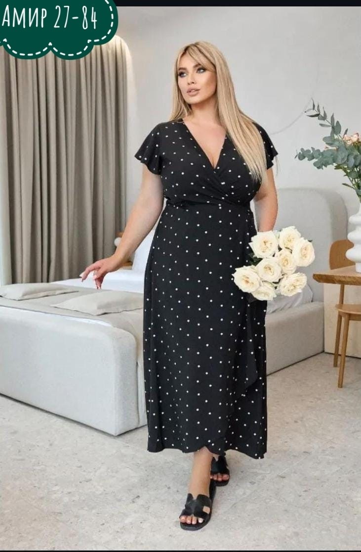 платье больших размеров,,женское платье больших размеров,платье большого размера,платье женское в горошек больших размеров
