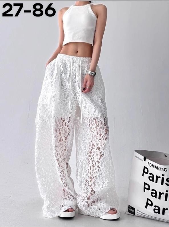 брюки из кружева,кружевные брюки,брюки с кружевом,брюки кружевные прозрачные гипюровые,кружевные штаны