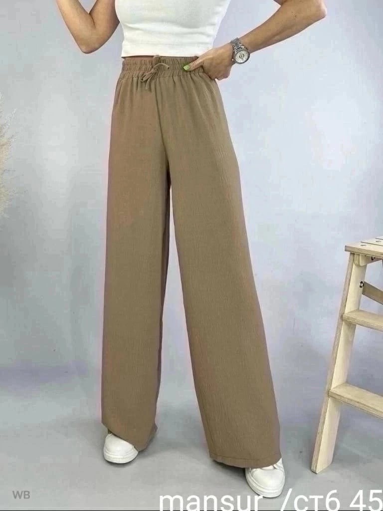 широкие брюки палаццо,брюки женские широкие на резинке палаццо,широкие брюки палаццо на резинке ns wear,женские брюки палаццо,брюки летние палаццо широкие chika collection