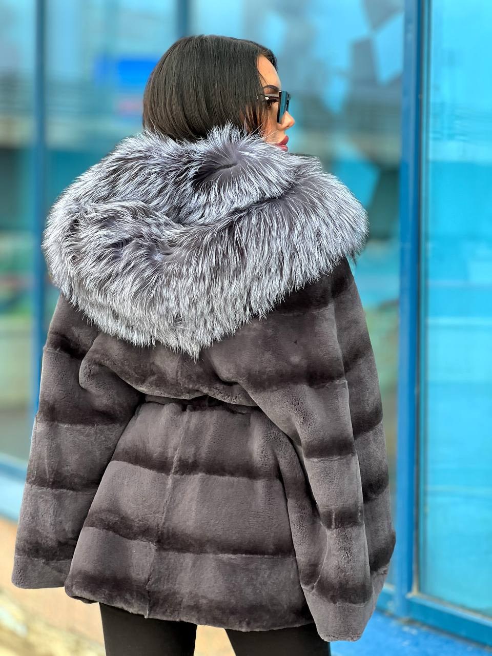 шуба графит летучая мышь,норковое пончо с капюшоном из меха чернобурки,шубка из меха европейской норочки с капюшоном из меха чернобурки,шуба норковая пончо с чернобуркой р.44-58,шуба норковая с черноб