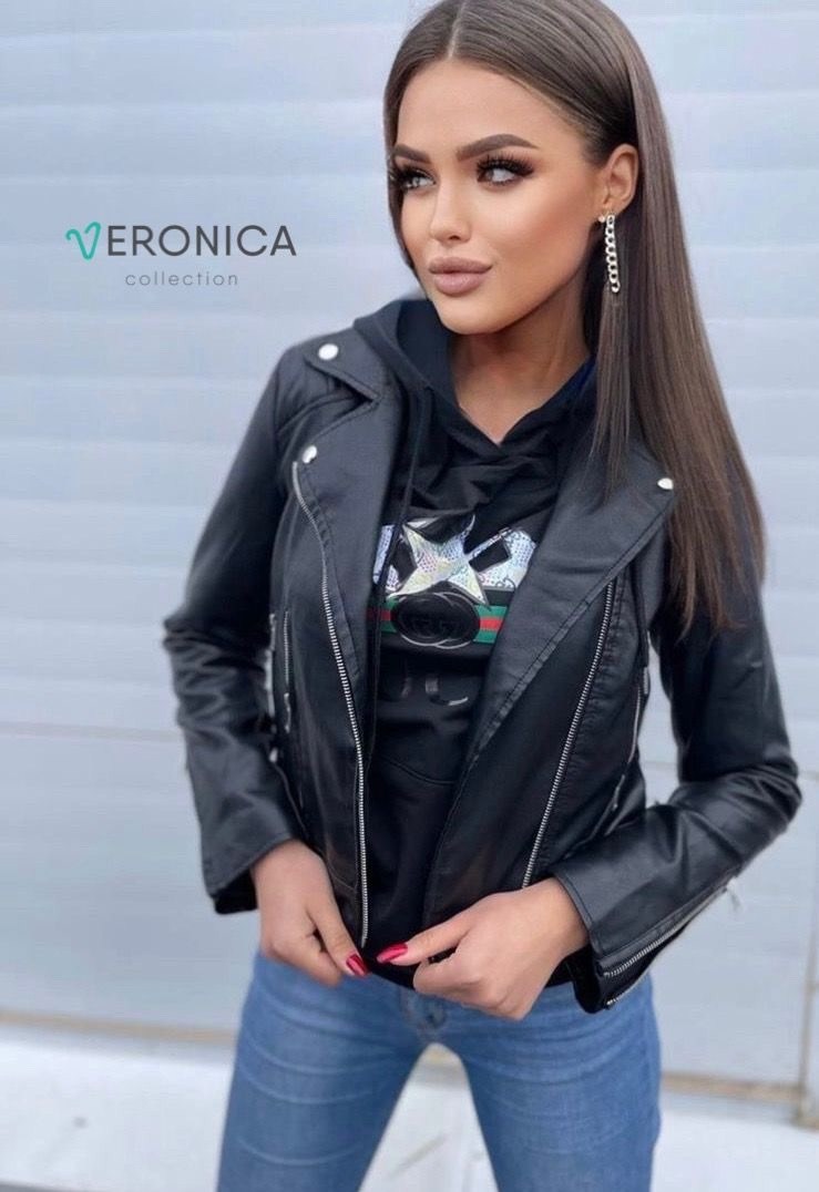 куртка из экокожи женская,куртка из экокожи,куртка косуха экокожа,куртка женская арт. 1326116,стильная куртка