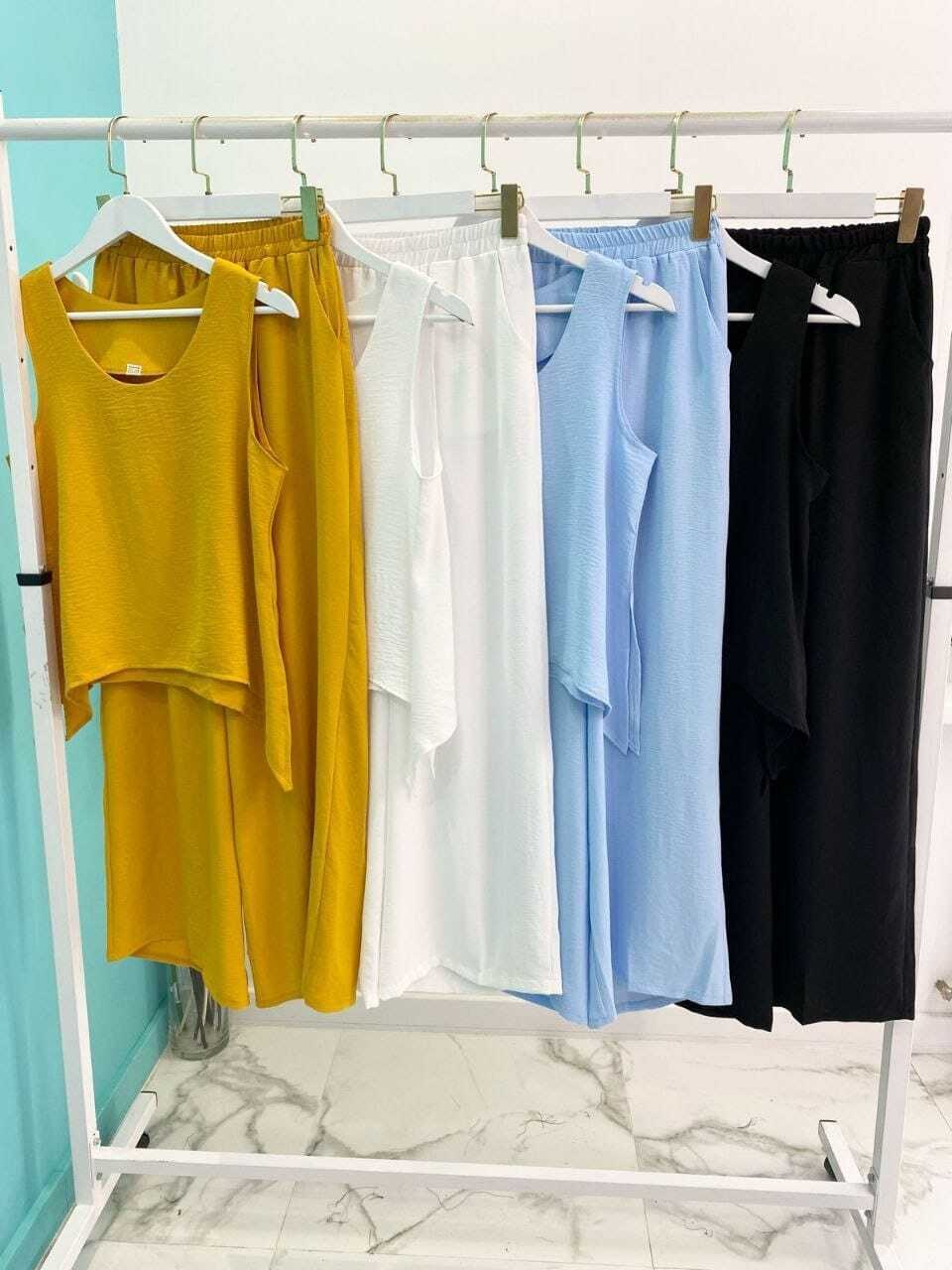 летний брючный костюм,брючные костюмы,брюки комплект,летние женские костюмы,широкие брюки