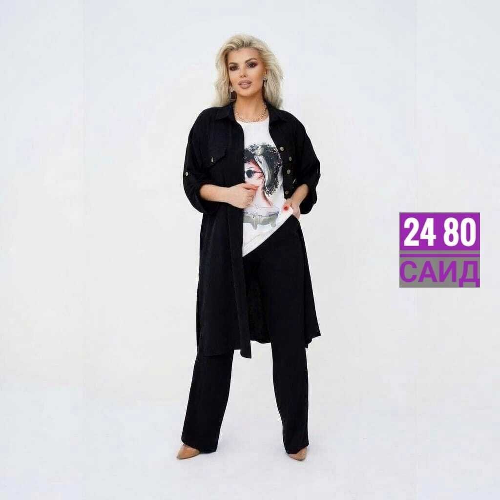 костюм больших размеров брючный,костюм двойка с кардиганом,женские костюмы брючные,летние брючные костюмы женские 2026,костюм женский тройка