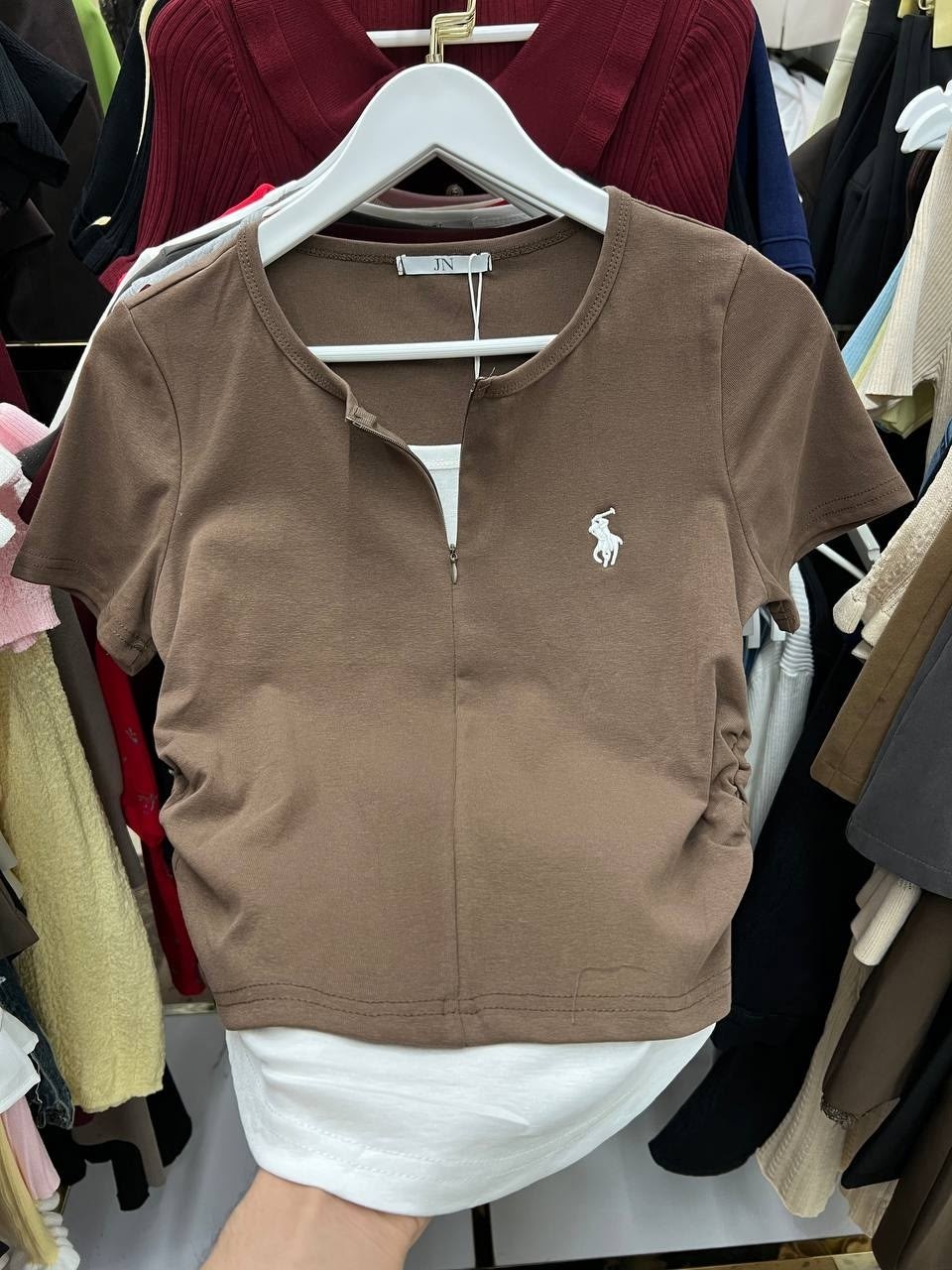 женская футболка,футболка поло женская,футболка-поло на замке,поло кофта,футболка поло polo ralph lauren