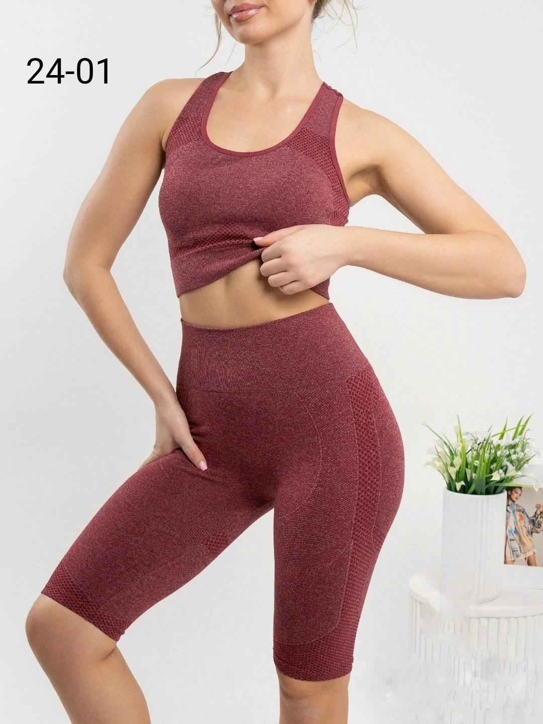 комплект для фитнеса,спортивные комплекты,женская спортивная одежда,костюм спортивный для фитнеса топ и велосипедки, для фитнеса