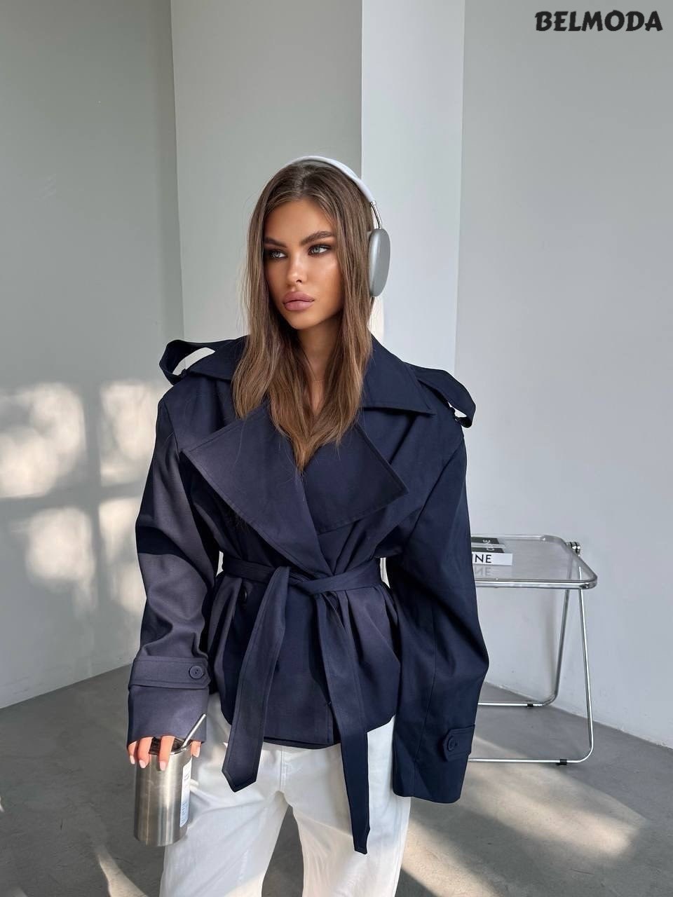 тренч с поясом,женский тренч,куртка повседневная,короткий тренч,плащ женский