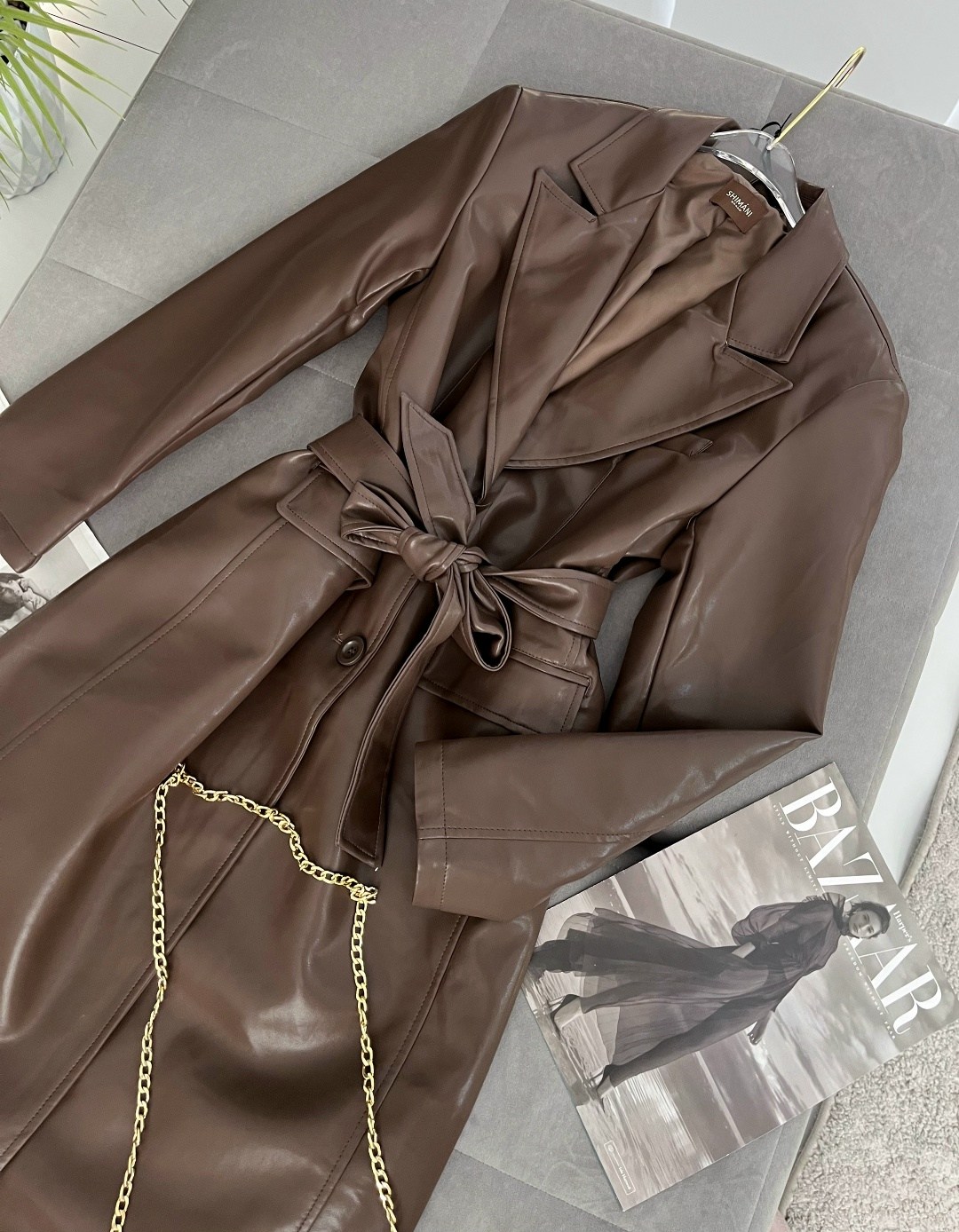 тренч плащ кожаный длинный simile instyle 332809250,тренч плащ кожаный длинный simile instyle,кожаный тренч,тренч плащ кожаный,кожаный плащ женский