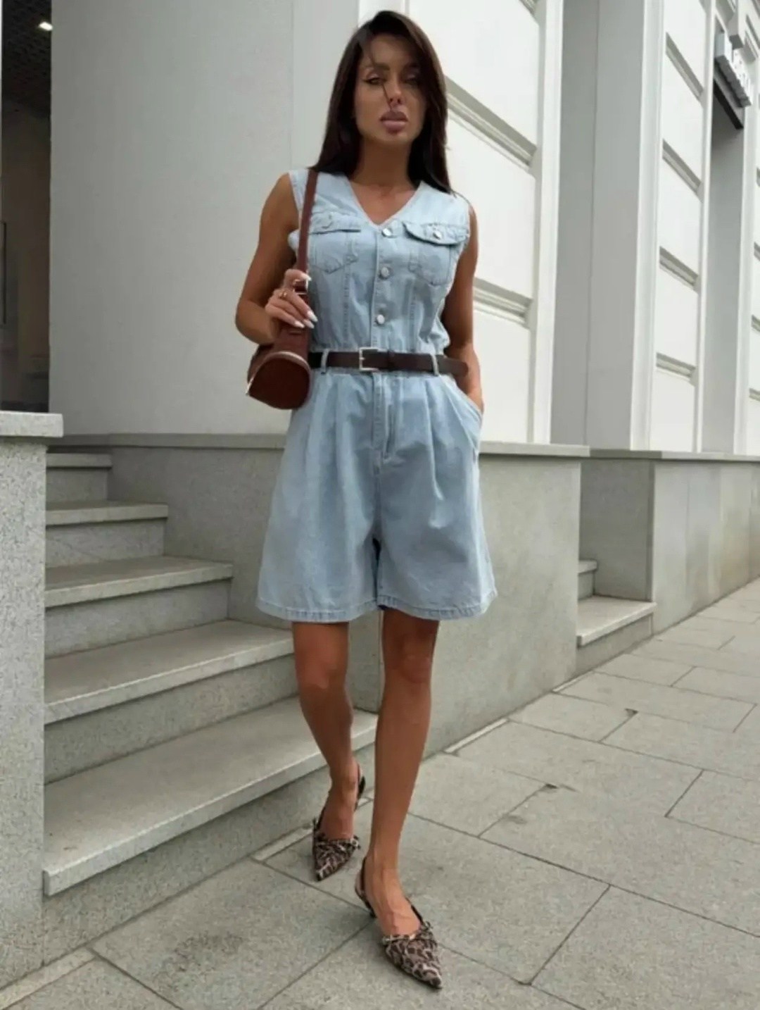 комбинезон летний с шортами джинсовый ella woman,джинсовые комбинезоны,джинсовый женский комбинезон,комбинезон джинсовый летний,джинсовый комбинезон с шортами