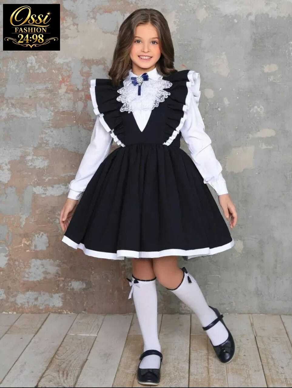 сарафан школьный для девочек,сарафан для девочек школьный нарядный,школьный сарафан с крылышками леди цвет темно-синий арт. 89002,школьный сарафан с крылышками леди темно-синий арт. 2100409,сарафан шк