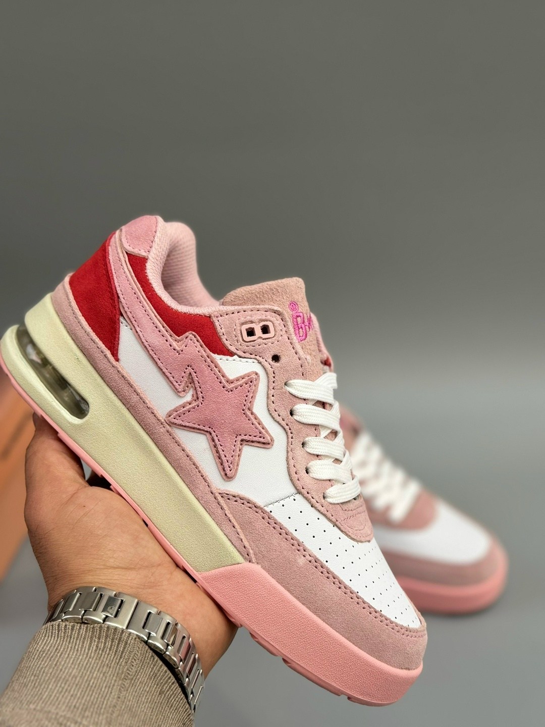 bape кроссовки,кроссовки,женские кроссовки,розовые кроссовки,кроссовки bape sta pink