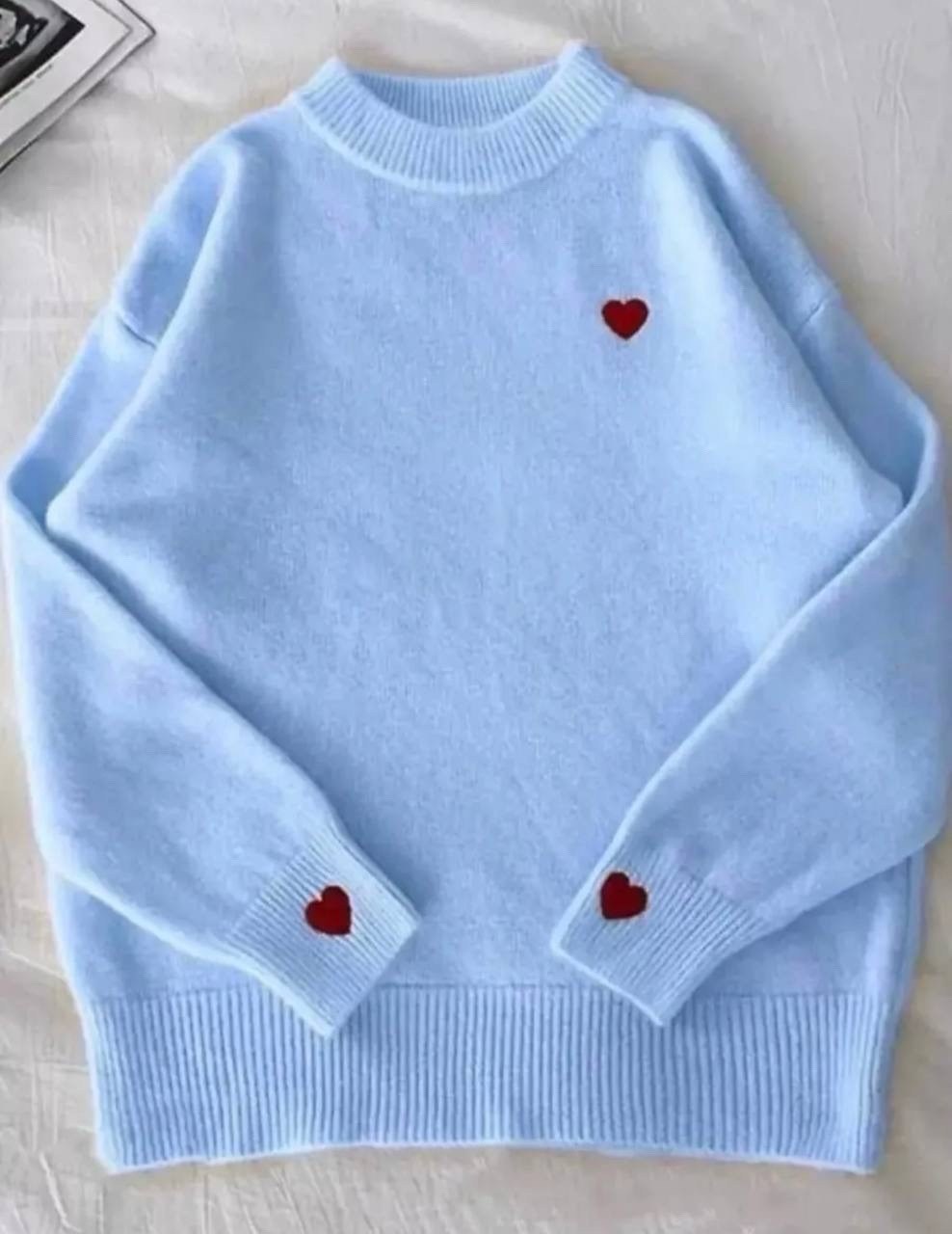 свитер оверсайз с сердечками,свитер с сердечками,джемпер с сердечками,свитер оверсайз сердечки emmiloves,джемпер оверсайз