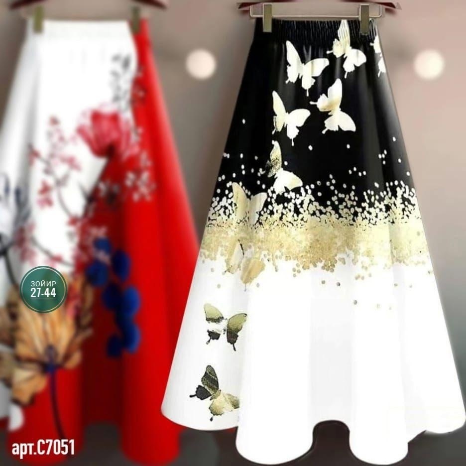 юбка с принтом,юбка с рисунком,женская юбка с принтом,юбка с вышивкой,юбка средней длины