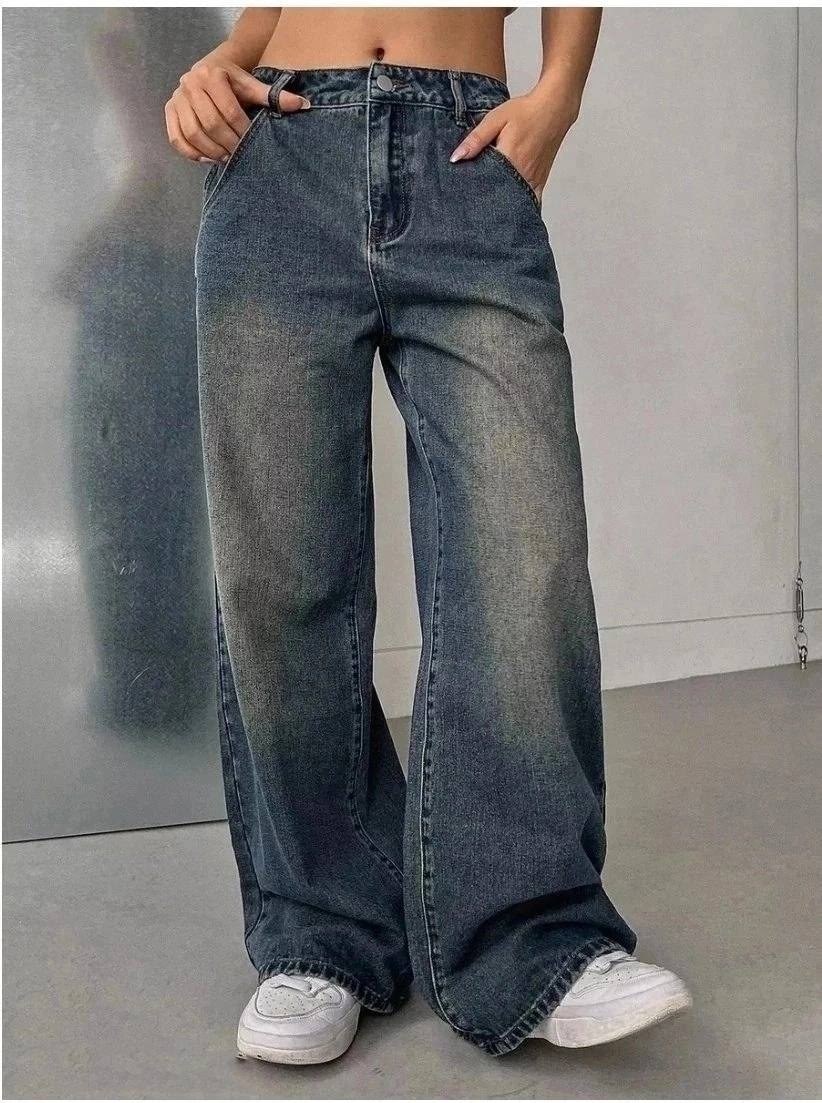 женские широкие джинсы,джинсы широкие,джинсы оверсайз,модные широкие джинсы,джинсы широкие женские с высокой посадкой