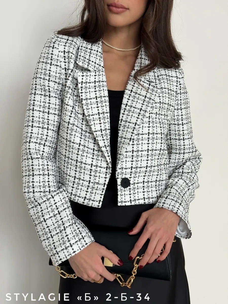 пиджак твидовый укороченный жакет mai name,твидовый жакет укороченный пиджак erden brand,твидовый жакет черный укороченный,твидовый жакет,пиджак твидовый укороченный