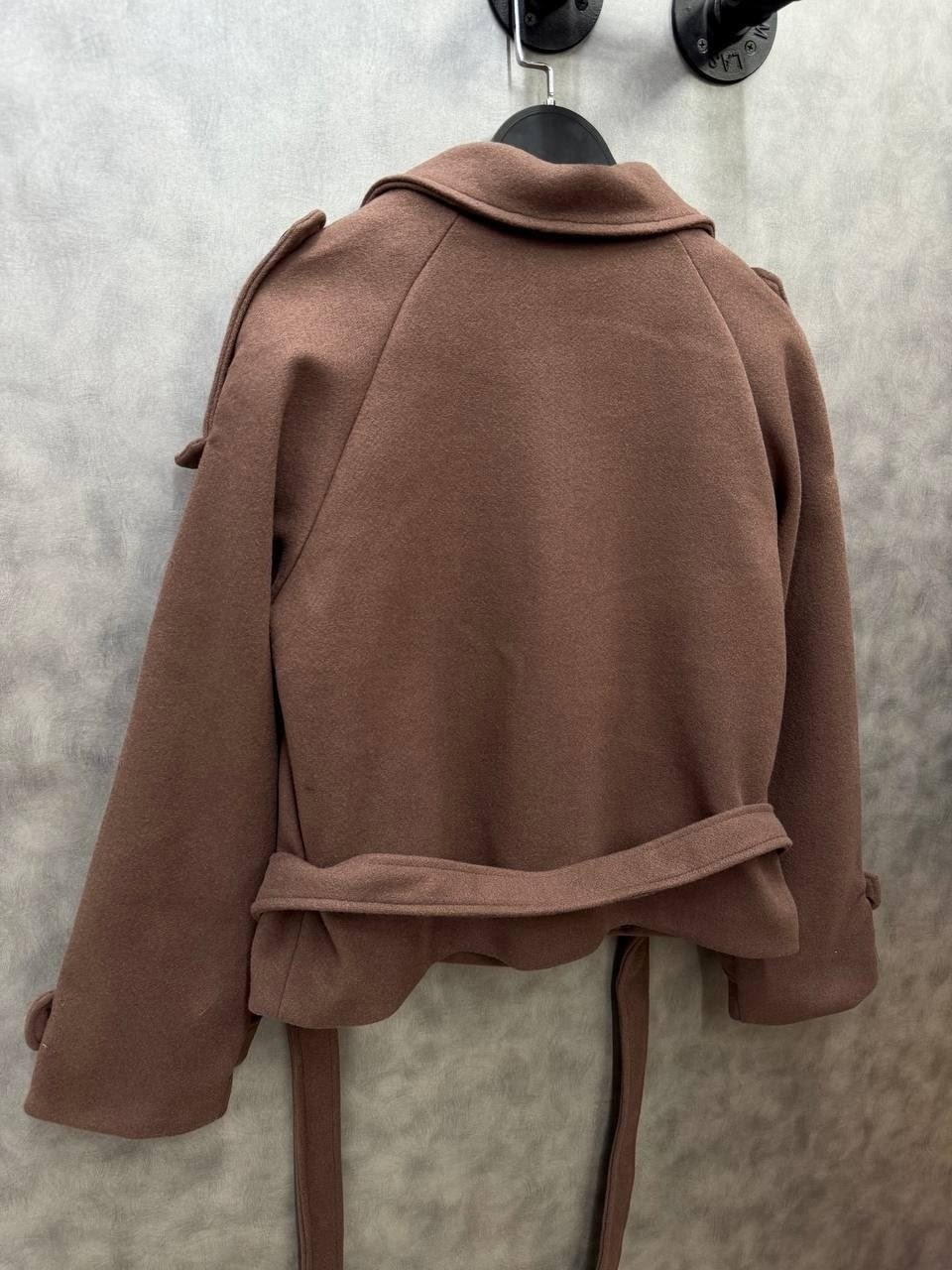 taruxy модное двубортное шерстяное пальто для офиса,короткое пальто,шерстяное пальто,пальто короткое оверсайз,пальто женские