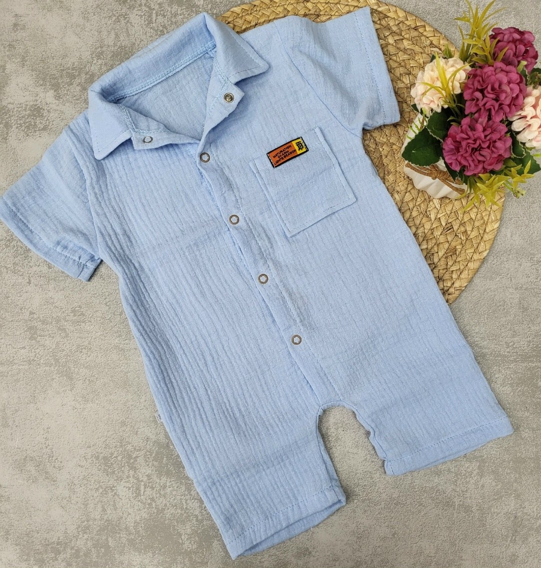 песочник из муслина,песочник муслиновый,песочник для малыша,одежда для новорожденного,песочник муслин