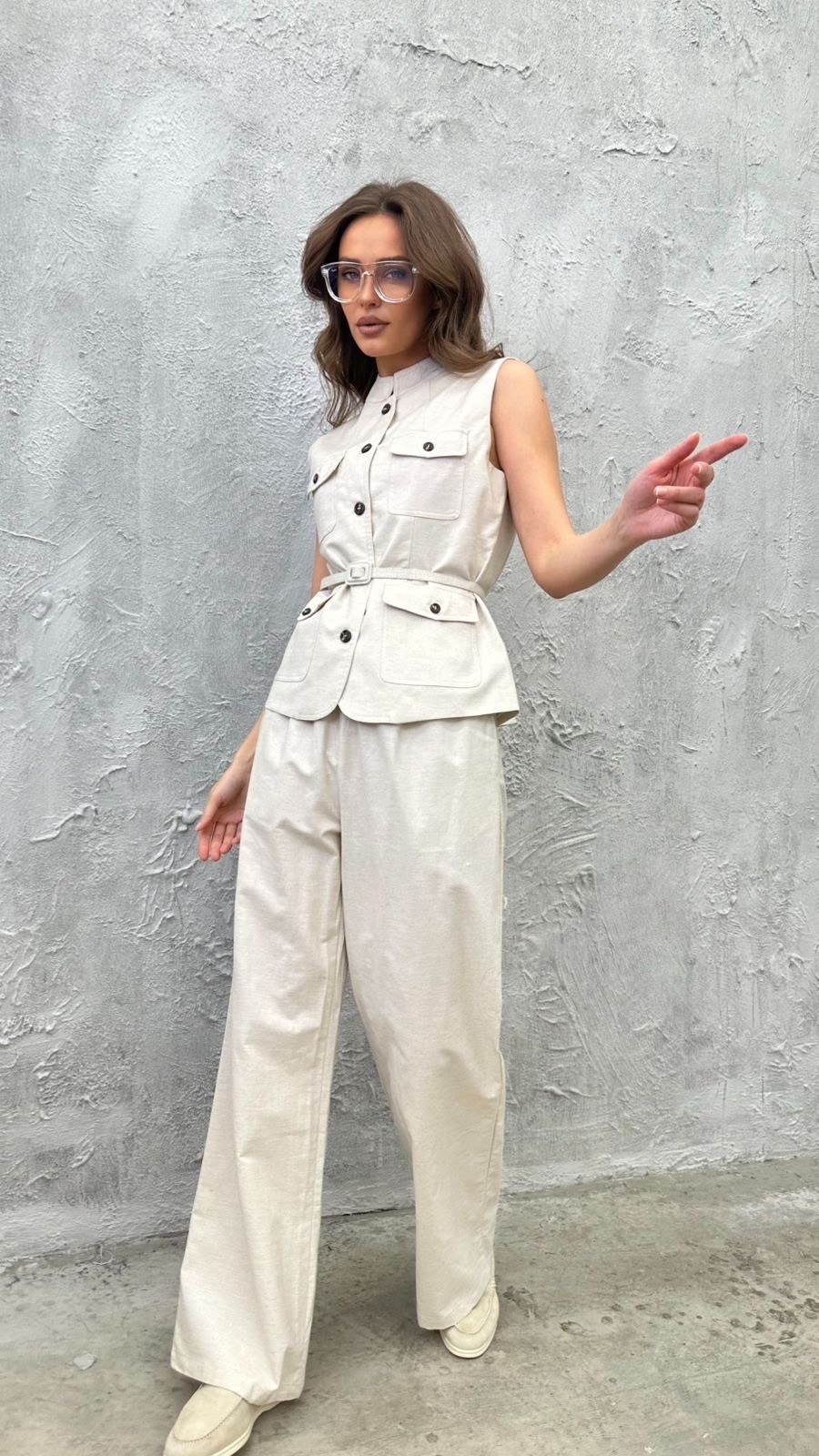 бежевый жилет,жилетка женская,женский жилет,жилет из льна,брючный костюм с жилеткой женский льняной