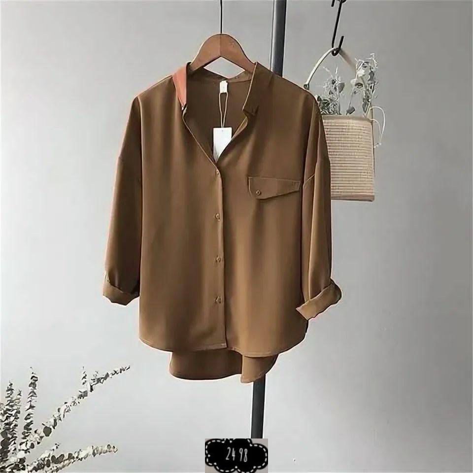 женская рубашка,повседневная рубашка,шифоновая рубашка,женская рубашка с длинными рукавами,рубашка женская повседневная