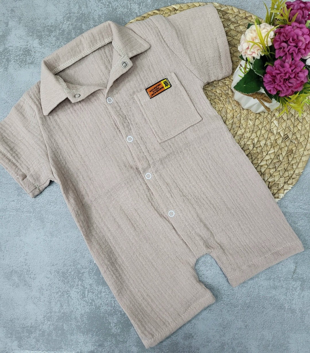 песочник из муслина,песочник муслиновый,песочник для малыша,одежда для новорожденного,песочник муслин