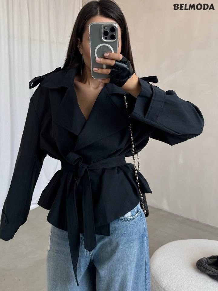 тренч с поясом,женский тренч,куртка повседневная,короткий тренч,плащ женский