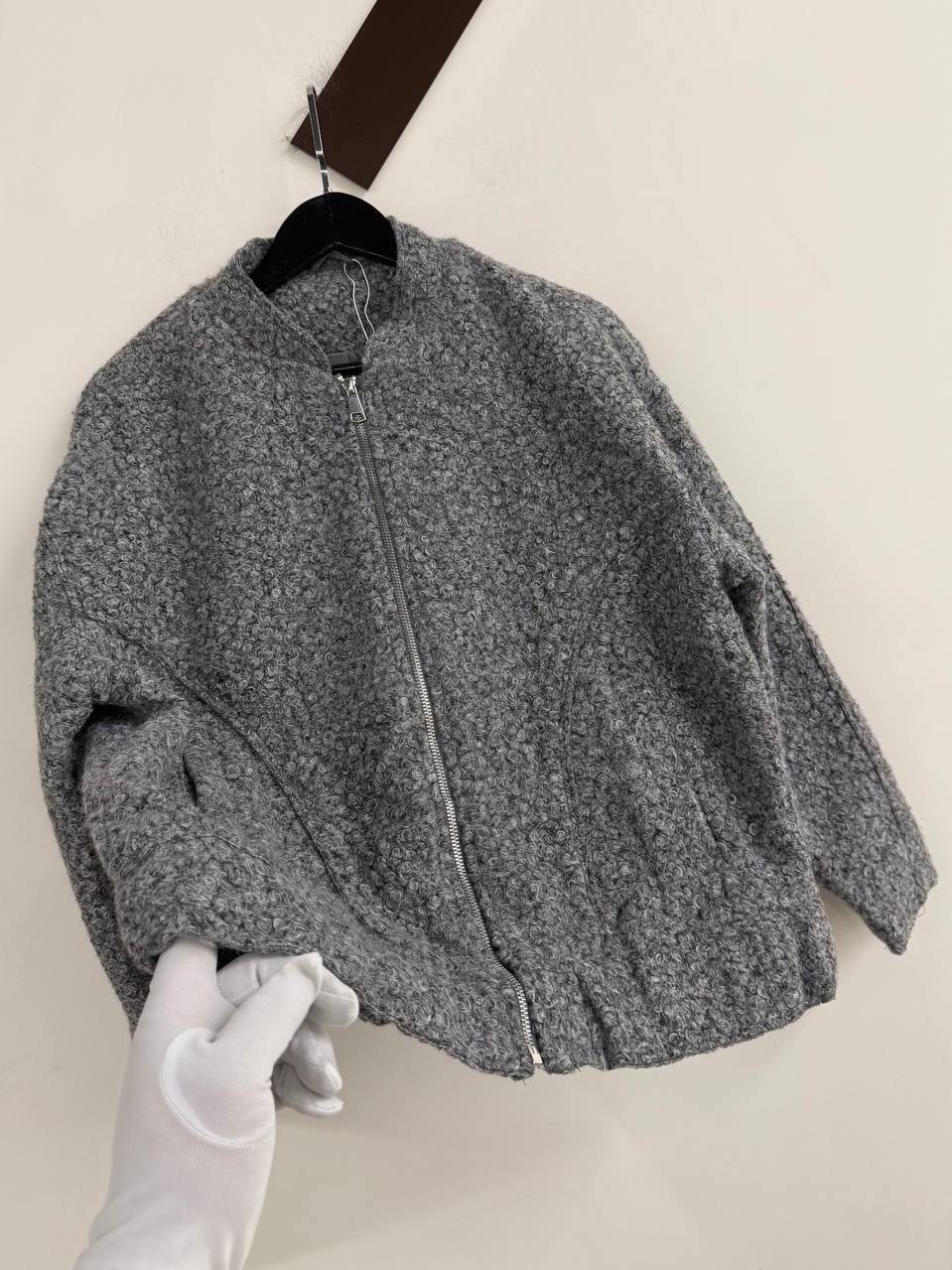 укороченная куртка из букле zara серый,куртка букле zara,куртка букле женская,куртка букле,шерстяное пальто