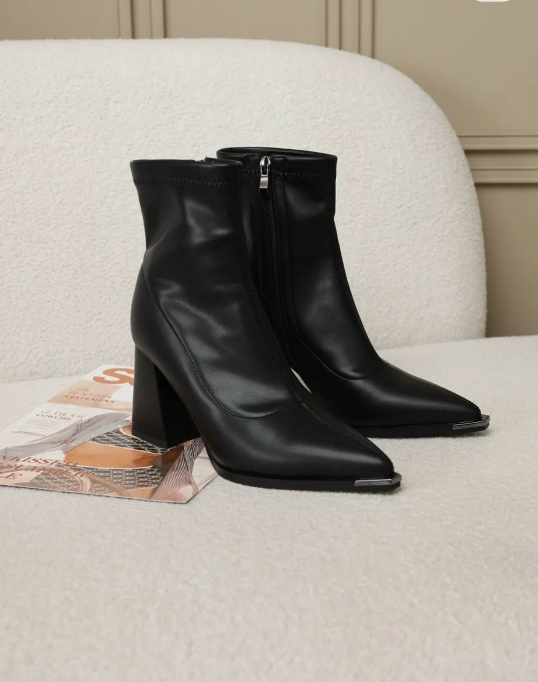 ботильоны женские,модные ботильоны,ботильоны на каблуке демисезонные,женские ботильоны с острым носком,черные ботильоны