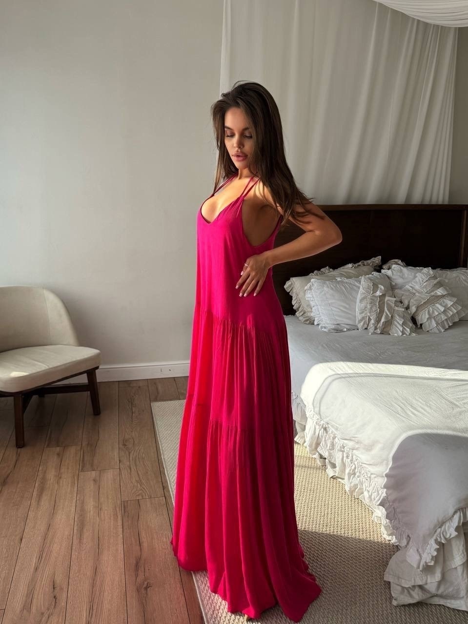 сарафан белый,сарафан длинный,сарафан на тонких бретелях,платье летнее,сарафан