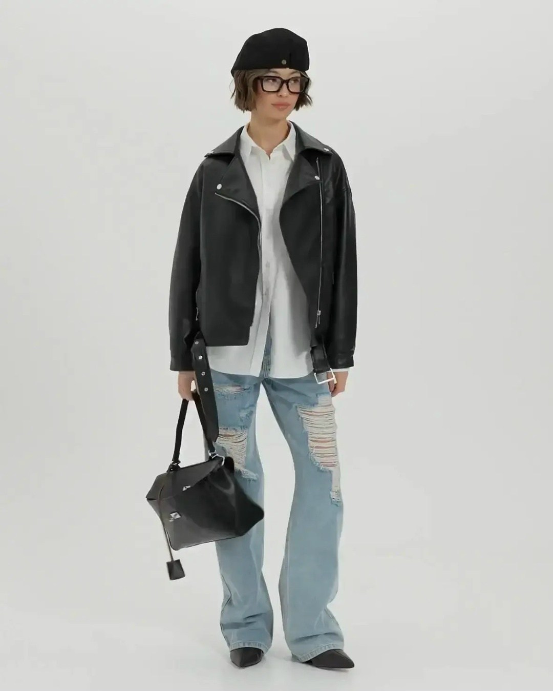 куртка-косуха oversize из искусственной кожи befree,кожаная куртка,куртка косуха,снежная королева куртка косуха,оверсайз куртка