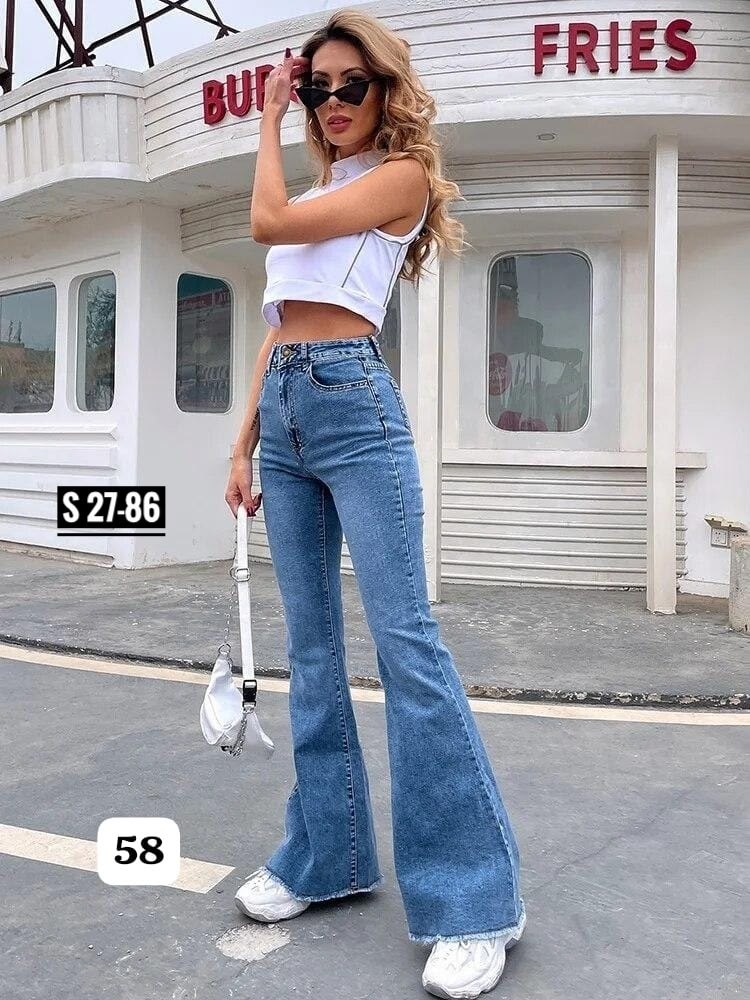 женские джинсы клеш,джинсы клеш с высокой талией,джинсы клеш 2026,голубые джинсы клеш,джинсы клеш